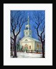 Country Church in Snow During Christmas by Anonymous