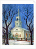 Country Church in Snow During Christmas by Anonymous