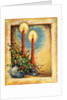 Vintage Illustration of Christmas Candles with Holly by Anonymous