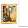 Vintage Illustration of Christmas Candles with Holly by Anonymous