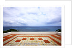 Tiled tarrace overlooking sea, San Pietro island, Carloforte, Sardinia, Italy by Anonymous