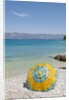 Colorful sunshade at beach, Lumbarda, Korcula island, Croatia by Anonymous