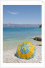 Colorful sunshade at beach, Lumbarda, Korcula island, Croatia by Anonymous