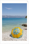 Colorful sunshade at beach, Lumbarda, Korcula island, Croatia by Anonymous