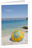 Colorful sunshade at beach, Lumbarda, Korcula island, Croatia by Anonymous