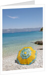 Colorful sunshade at beach, Lumbarda, Korcula island, Croatia by Anonymous