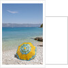 Colorful sunshade at beach, Lumbarda, Korcula island, Croatia by Anonymous
