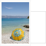 Colorful sunshade at beach, Lumbarda, Korcula island, Croatia by Anonymous