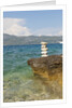 Stack of pebbles on cliff, Lumbarda, Korcula island, Croatia by Anonymous