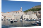 Boats in fortified port, Dubrovnik, Croatia by Anonymous