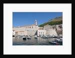 Boats in fortified port, Dubrovnik, Croatia by Anonymous