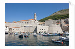 Boats in fortified port, Dubrovnik, Croatia by Anonymous