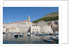 Boats in fortified port, Dubrovnik, Croatia by Anonymous