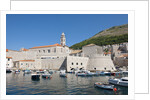 Boats in fortified port, Dubrovnik, Croatia by Anonymous
