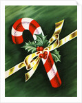 Vintage Illustration of Christmas Candy Cane by Anonymous