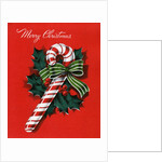 Vintage Illustration of Christmas Candy Cane by Anonymous