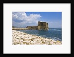 View of fortress by sea,, Naples, Campania, Italy by Anonymous