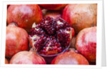 Pomegranates in Carmel Market by Anonymous