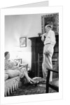 Senior man and woman in the living room, ca. 1935 by Anonymous