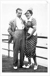 Young couple portrait on boardwalk, ca. 1929 by Anonymous