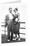 Young couple portrait on boardwalk, ca. 1929 by Anonymous