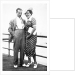 Young couple portrait on boardwalk, ca. 1929 by Anonymous