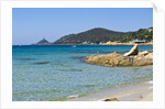 Beach near town, Ajaccio, Corsica, France by Anonymous