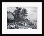 Engraving of The Rent Day Feast by David Tenniers