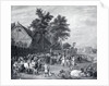 Engraving of The Rent Day Feast by David Tenniers