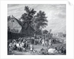 Engraving of The Rent Day Feast by David Tenniers