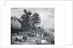 Engraving of The Rent Day Feast by David Tenniers