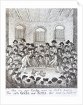 Cock fighting - a late 18th century engraving by Anonymous