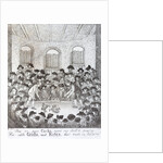 Cock fighting - a late 18th century engraving by Anonymous