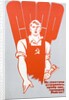 Soviet worker clutching a copy of Pravda and wearing hammer and sickle dungarees by Anonymous