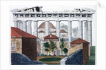 Hand coloured print of the Parthenon in Athens in the days of the Ottoman Empire by Anonymous