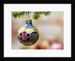 Close-up of a decorated hanging bauble against blurred background by Anonymous