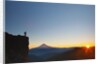 hiker watching sunrise over Mt. Hood, Mt. Hood National Forest, Oregon by Anonymous
