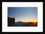 hiker watching sunrise over Mt. Hood, Mt. Hood National Forest, Oregon by Anonymous
