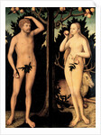 Adam and Eve in the Garden of Eden by Lucas Cranach the Younger