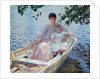 Mother and Child in a Boat by Edmund Charles Tarbell