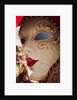 Women's Carnival Mask With Gold Trim by Anonymous