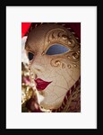 Women's Carnival Mask With Gold Trim by Anonymous
