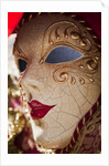 Women's Carnival Mask With Gold Trim by Anonymous