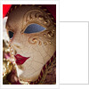 Women's Carnival Mask With Gold Trim by Anonymous