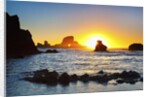 Sunset along Arch Rock, Ecola State Park, Oregon Coast, Pacific Northwest, United States by Anonymous