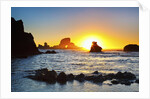 Sunset along Arch Rock, Ecola State Park, Oregon Coast, Pacific Northwest, United States by Anonymous