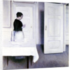 Interior with a Woman Reading a Letter, Strandgade 30 by Vilhelm Hammershoi