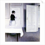 Interior with a Woman Reading a Letter, Strandgade 30 by Vilhelm Hammershoi