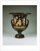 Apulian red figure calyx krater with a scene from Euripides' play by Anonymous