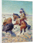 Chief Spotted Tail Shooting Buffalo by Louis Maurer